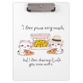 Katzen Pizzakat Klemmbrett