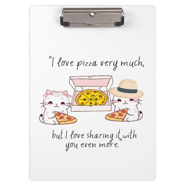 Katzen Pizzakat Klemmbrett (Vorderseite)