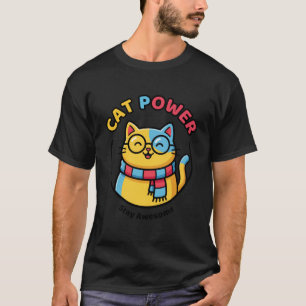Katzen-Power-Shirt – Lustiges Katzenliebhaber-T-Sh T-Shirt