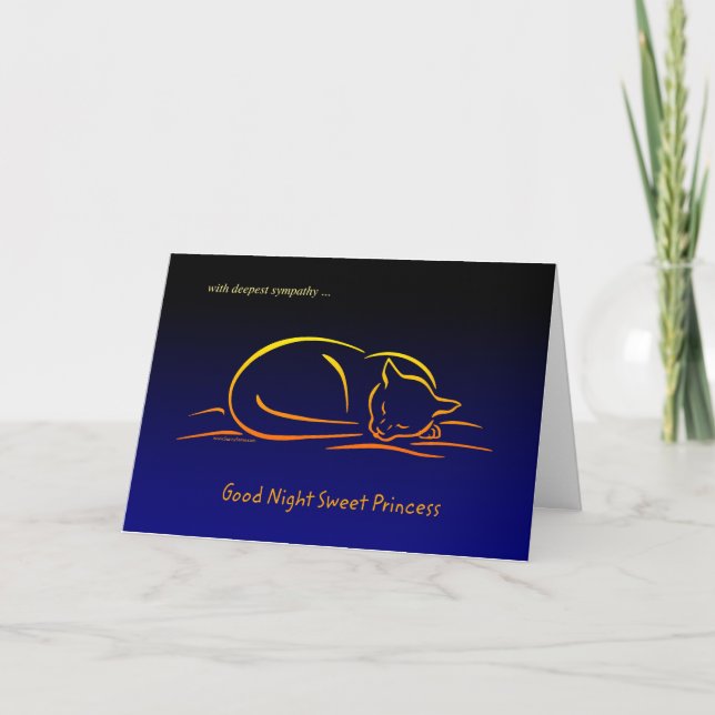 Katzen (Prinzessin) Sympathy Card Karte (Vorderseite)