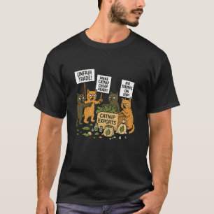 Katzen protestieren gegen Zölle Lustige sarkastisc T-Shirt