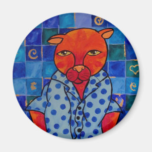 Katzen-Pyjamas Magnet