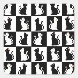 Katzen Quadratischer Aufkleber