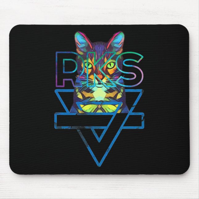 Katzen Rainbow Kitten Überraschung Niedliche Katze Mousepad (Vorne)