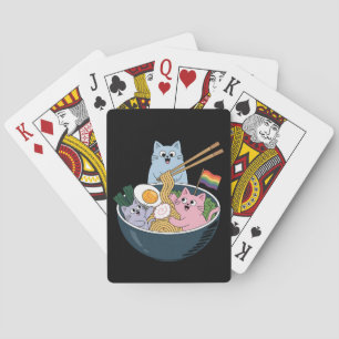 Katzen Rainbow LGBTQ Gay Lesbian Pride Allegie Spielkarten