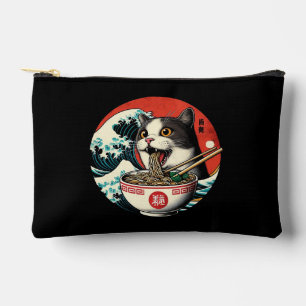Katzen-Ramen japanische Kunst im Vintage-Stil Zubehörtasche