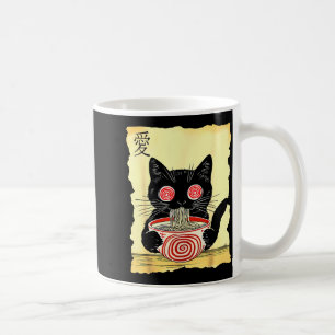 Katzen Ramen Japanische Lustige Grafische T-Shirts Kaffeetasse