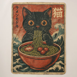 Katzen-Ramen Japanisches Lustiges Grafik Kawaii Ka Sherpadecke