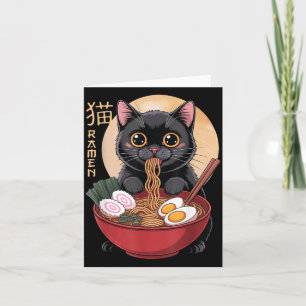 Katzen-Ramen Lustige Grafik-Shirts Japanische Kawa Karte
