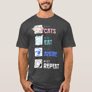 Katzen Ramen und Anime Lover Katzen und Anime T-Shirt