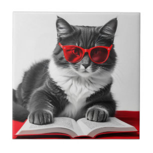 Katzen-Reading-Buch Fliese