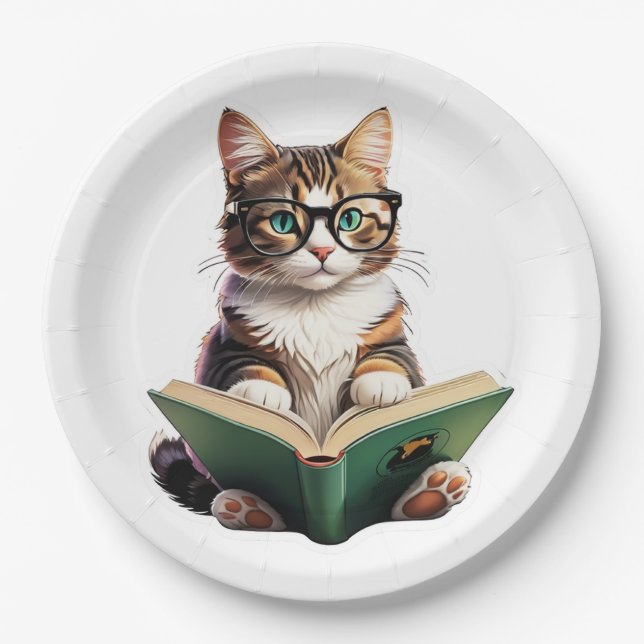 Katzen-Reading-Buch Pappteller (Vorderseite)