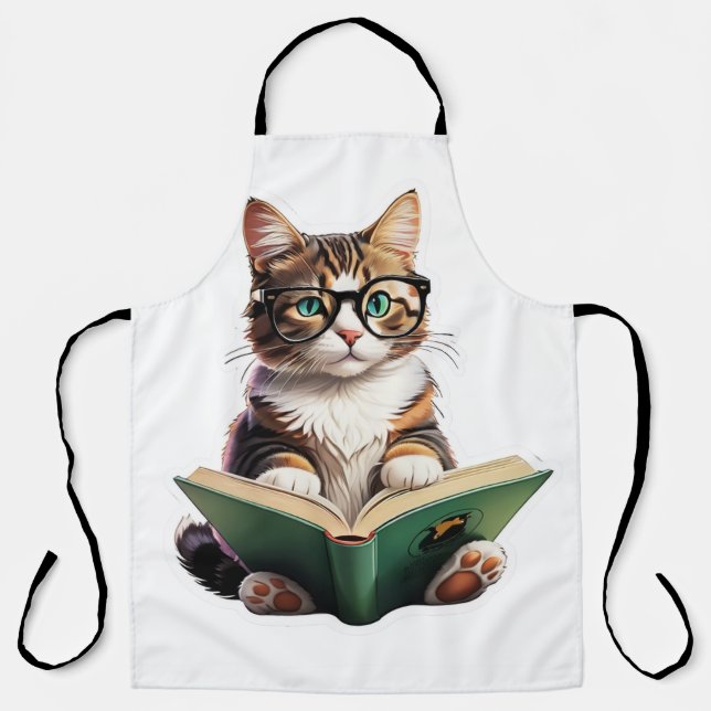 Katzen-Reading-Buch Schürze (Vorderseite)