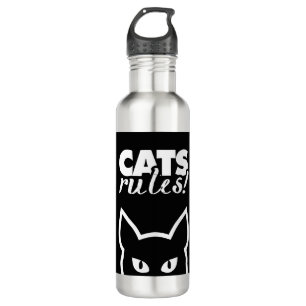 Katzen Regeln Edelstahlflasche