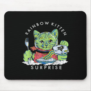 Katzen Regenbogen Kätzchen Überraschung Süß Essen Mousepad