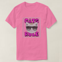 KATZEN REGIEREN ROSA Süße Katzenliebhaber T-Shirt