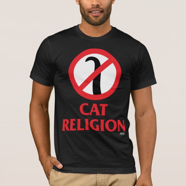 Katzen-Religion T-Shirt (Vorderseite)