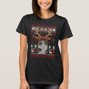 Katzen-Rentier-Geweih-Stirnband Hässlicher Weihn T-Shirt