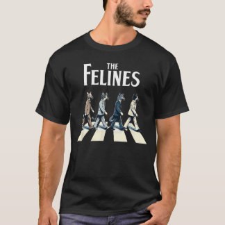 Katzen Retro-Katze-Rock-Musik-Geschenk Männer Frau T-Shirt