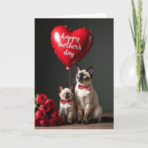 Katzen Rosen Muttertag Liebeskarte Karte