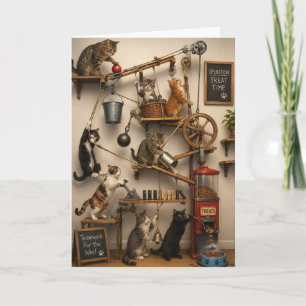 Katzen Rube Goldberg Einfach Weil Beste Freundin K Karte