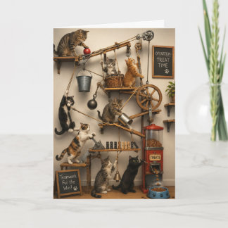 Katzen Rube Goldberg Einfach Weil Beste Freundin K Karte