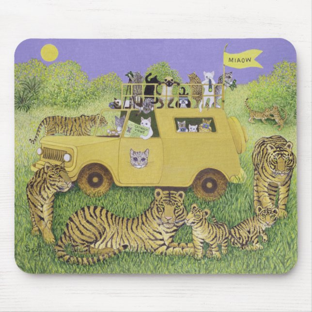 Katzen-Safari Mousepad (Vorne)
