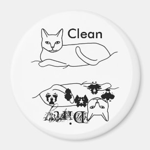 Katzen-saubere schmutzige Spülmaschinen-Magneten Magnet