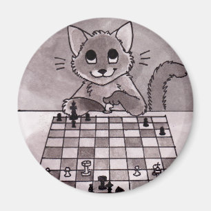 Katzen-Schach-Magnet Magnet