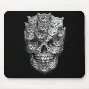Katzen-Schädel aus Katzen Gothic-Kitty-Skelett Dun Mousepad