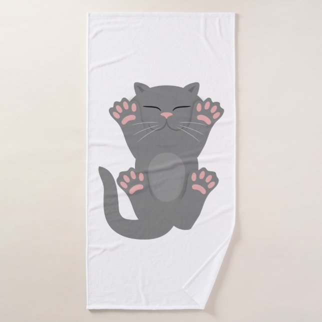 Katzen-Schlafen Badehandtuch (Badehandtuch)