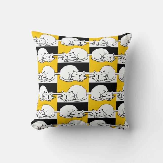 Katzen schlafen Design Kissen (Vorderseite)