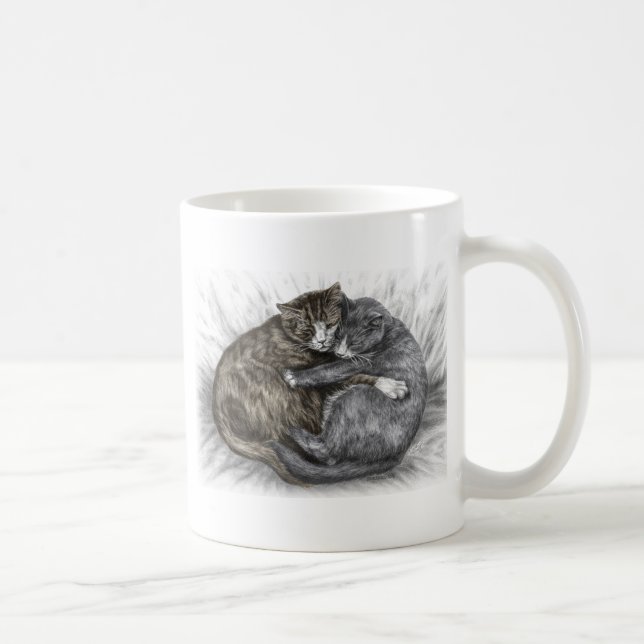 Katzen schlafen kaffeetasse (Rechts)