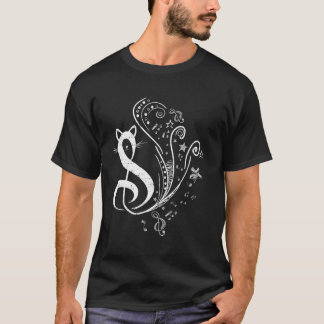 Katzen-Schlüssel-Symbol Musik & Katzenliebhaber Mu T-Shirt