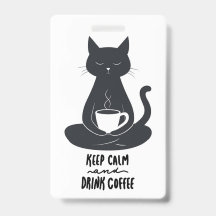 Katzen-Schlüsselband, Keep Calm and Drink Coffee S
