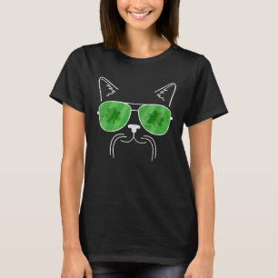 Katzen-Schnurrbart & Sonnenbrille Distressed St. P T-Shirt