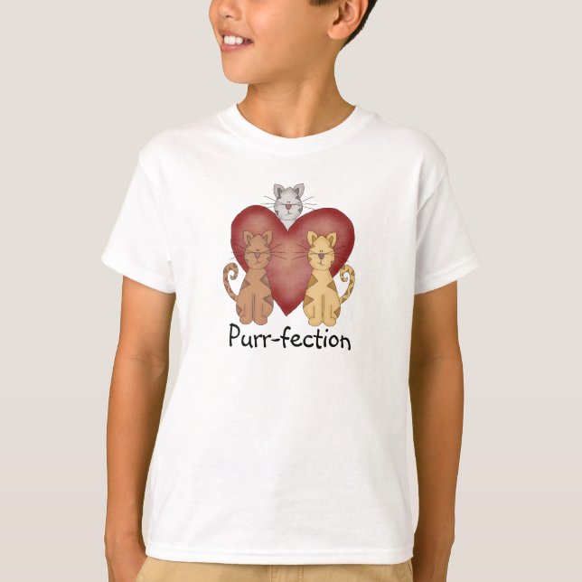 Katzen Schnurren-fection T-Shirts und Geschenke (Vorderseite)