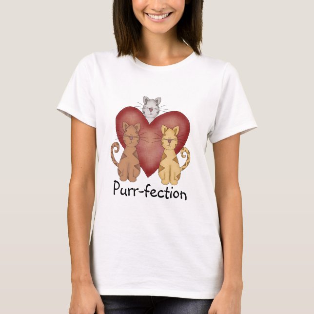 Katzen Schnurren-fection T-Shirts und Geschenke (Vorderseite)