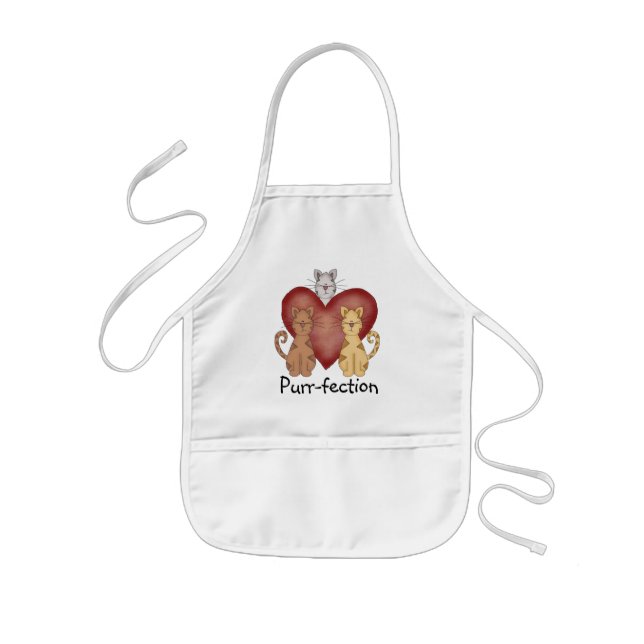 Katzen Schnurren-fection T-Shirts und Geschenke Kinderschürze (Vorne)