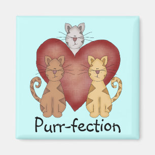Katzen Schnurren-fection T-Shirts und Geschenke Magnet