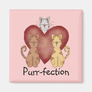 Katzen Schnurren-fection T-Shirts und Geschenke Magnet