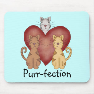 Katzen Schnurren-fection T-Shirts und Geschenke Mousepad