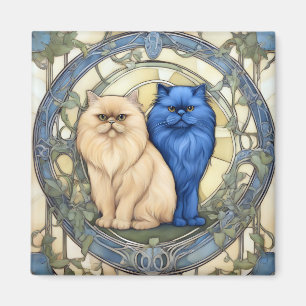 Katzen-Schönheit Perserkatze Art Nouveau Magnet