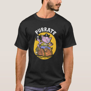 Katzen-Schurken-Pirat-Seeräuber-Katze T-Shirt