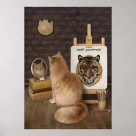 Katzen-Selbstporträt Poster