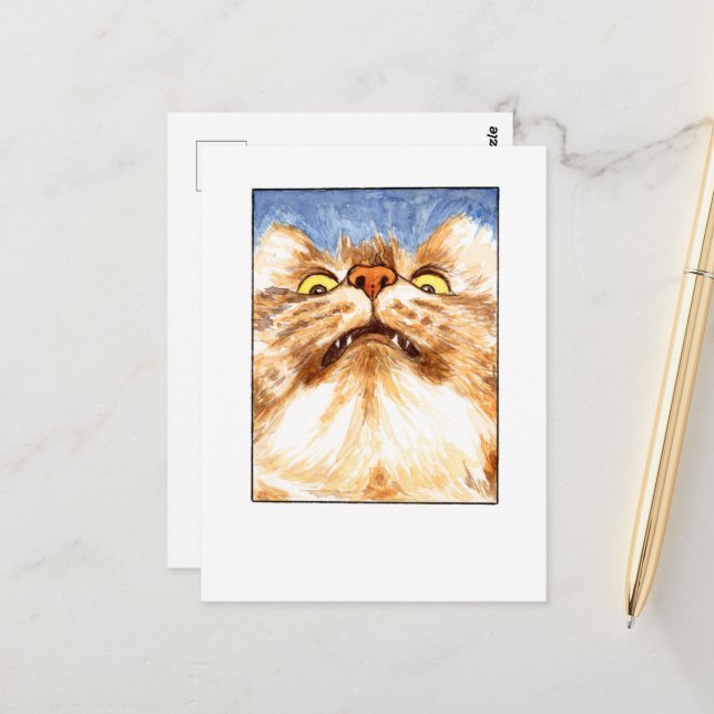 Katzen Selfie-DNM-Postkarten Postkarte (Vorderseite/Rückseite Beispiel)