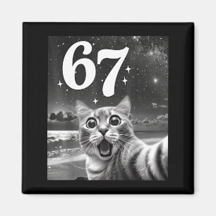 Katzen-Selfie mit 67 Meme lustige Katzen Grafik fü Magnet