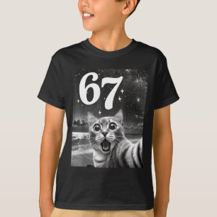Katzen-Selfie mit 67 Meme lustige Katzen Grafik fü T-Shirt