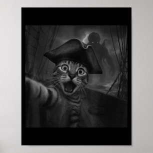 Katzen-Selfie mit Cthulhu Kosmischer Horror Lustig Poster