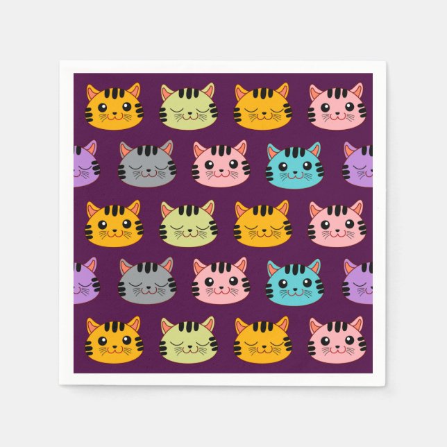 Katzen Serviette (Vorderseite)
